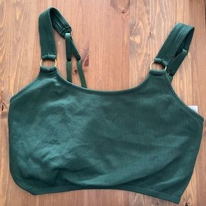 Forrest Green - Aerie Seamless Ring Longline Bralette - XXL Wireless Comfy Bra